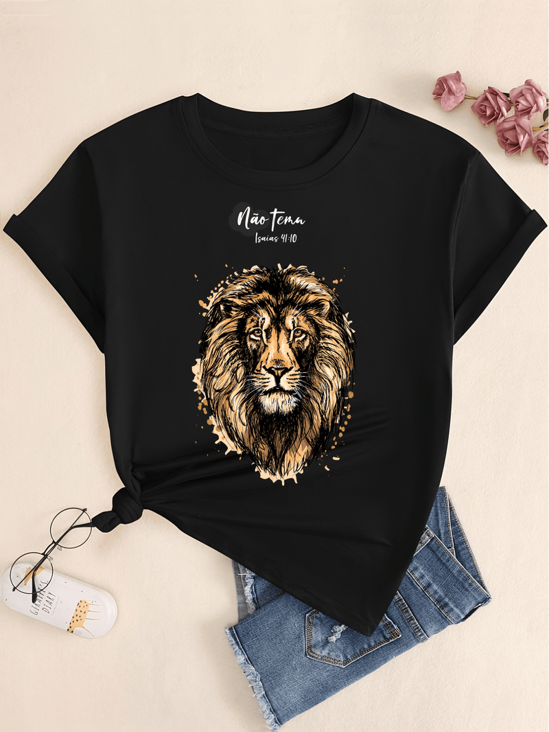 Camiseta T-shirt estampada 100% algodão leve confortável tendência moda feminina