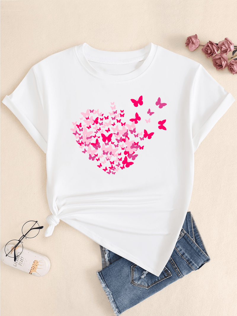 Camiseta T-shirt estampada 100% algodão leve confortável tendência moda feminina