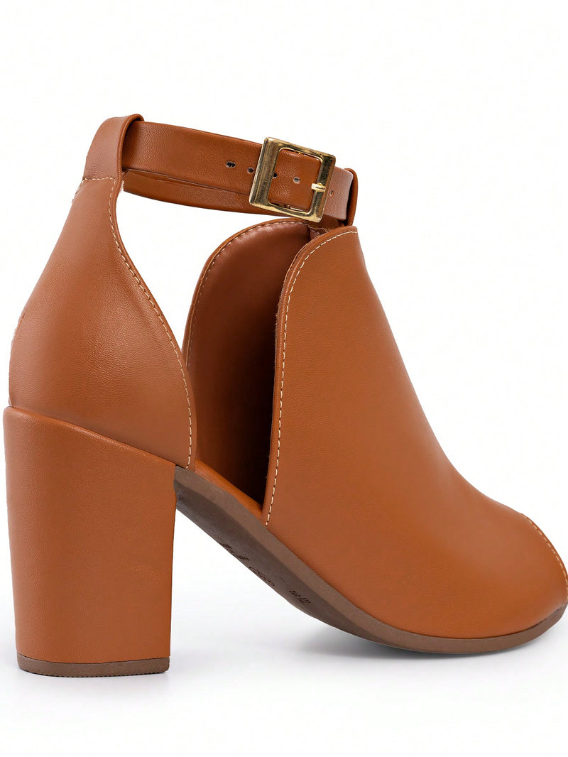 Sandália Feminina Fechada Ankle Boots Salto Alto Grosso Blogueira