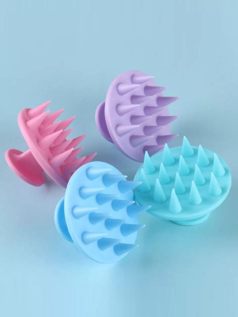 Massageadora De Silicone Para Shampoo / Escova De Banho / Limpeza De Couro Cabeludo