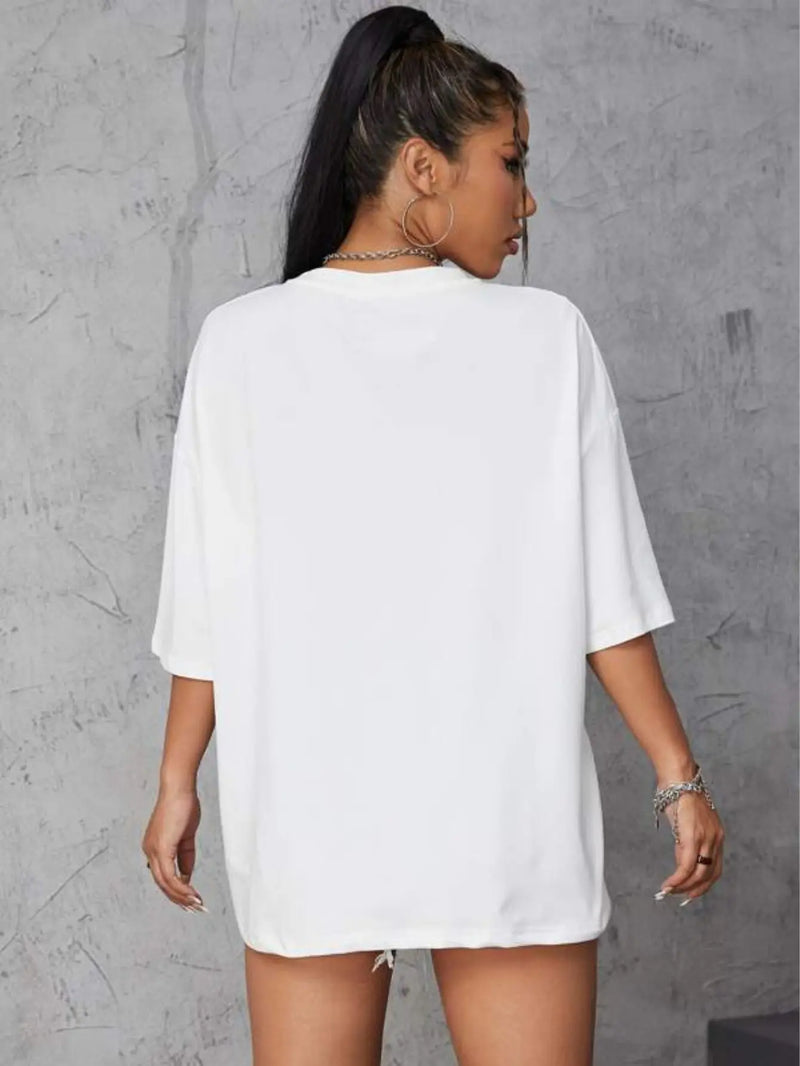 Camiseta Oversized 100% Algodão Feminina